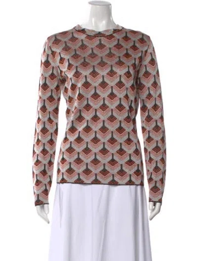 Pre-owned Rabanne Patterned Crew Neck Sweater In Silver
