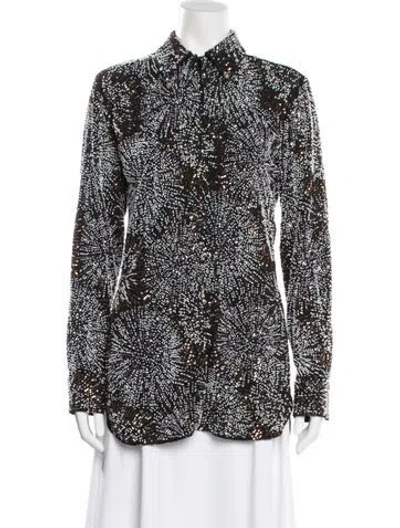 Pre-owned Rabanne Patterned Long Sleeve Top W/ Tags In Black