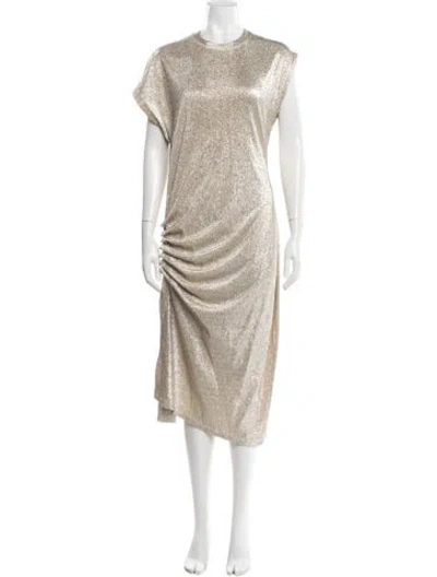 Pre-owned Rabanne Patterned Midi Length Dress In Metallic/silver
