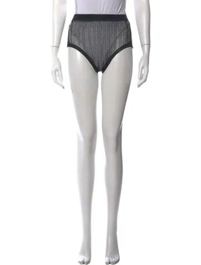 Pre-owned Rabanne Patterned Mini Shorts W/ Tags In Black