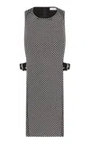 Rabanne Patterned Open-side Wool Top In Black