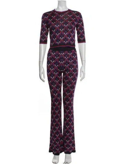 Pre-owned Rabanne Patterned Pant Set In Purple