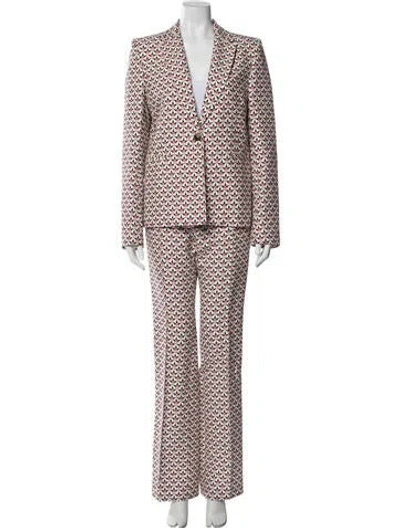 Pre-owned Rabanne Patterned Pant Set In White