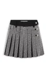 Rabanne Womens Stud-embellished Pleated Wool Mini Skirt Black In Black