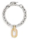 Rabanne Silver-colored Necklace With Pendant And Engraved Logo In Brass Woman In Silver