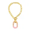 Rabanne Statement-pendant Necklace In Yellow