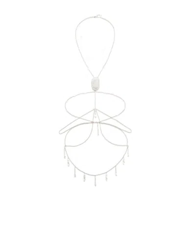 Rabanne Pendant-embellishment Body Chain In White
