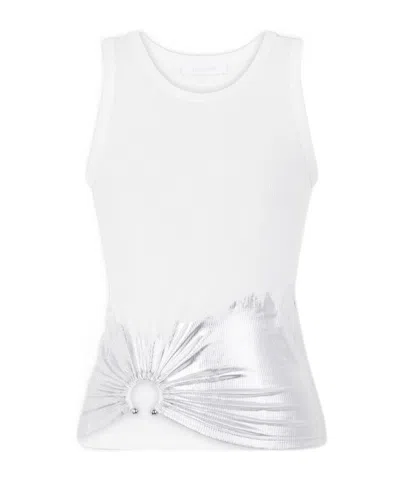RABANNE PACO RABANNE PIERCING RIBBED JERSEY TANK TOP