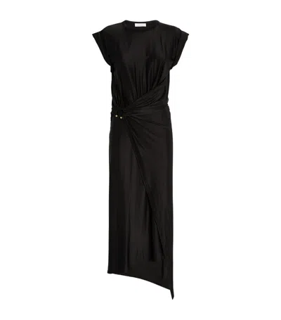 Rabanne Piercing-detail Midi Dress In Black