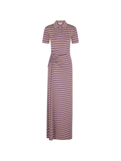 Rabanne Piercing-detail Maxi Dress In Pink