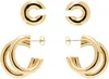 Rabanne Pin & Cuff Earrings Set In Gold