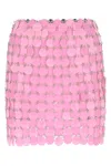 Rabanne Sequin-embellished Chainmail Mini Skirt In Pink