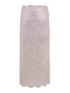 Rabanne Pink Midi Skirt In Silver