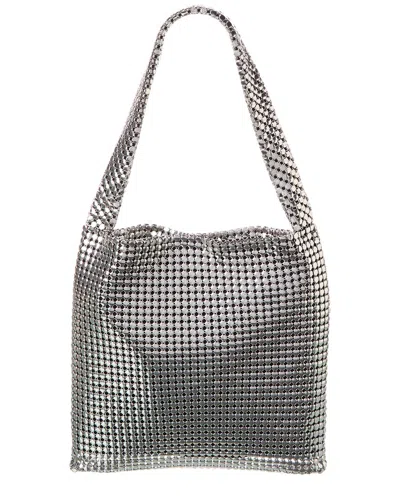 Rabanne Pixel Aluminum Tote In Silver