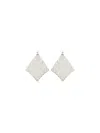Rabanne Pixel Chainmail Earrings In White