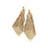 Rabanne Gold-tone Chain Mesh Earrings In Gold
