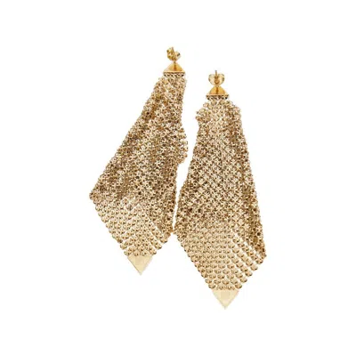 Rabanne Gold-tone Chain Mesh Earrings