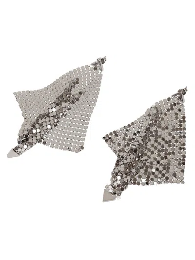Rabanne Pixel Flow Earrings In Metallic