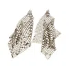 Rabanne Pixel Flow Earrings In Silver