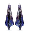 Rabanne Pixel Flow Tie-dye Earrings In Blue