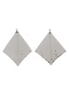 Rabanne Pixel Flow Triangular Brass Earrings In Metallic