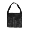 Rabanne Pixel Mesh Shoulder Bag In Black