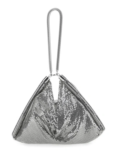 Rabanne Pixel Silver Handbag In Metal Mesh Woman