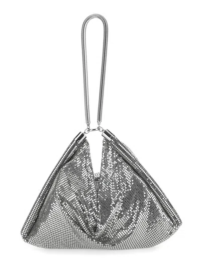 Rabanne 'pixel' Silver Handbag In Metal Mesh Woman In Grey