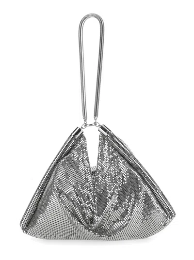 Rabanne Pixel Silver Handbag In Metal Mesh Woman In Metallic