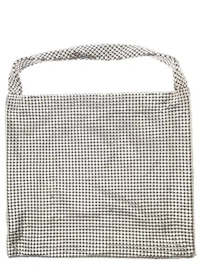 RABANNE 'PIXEL' SILVER-TONE TOTE BAG
