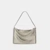 Rabanne Pixel Tube Small Hobo Bag - Paco  - Tissu - Silver In Silver