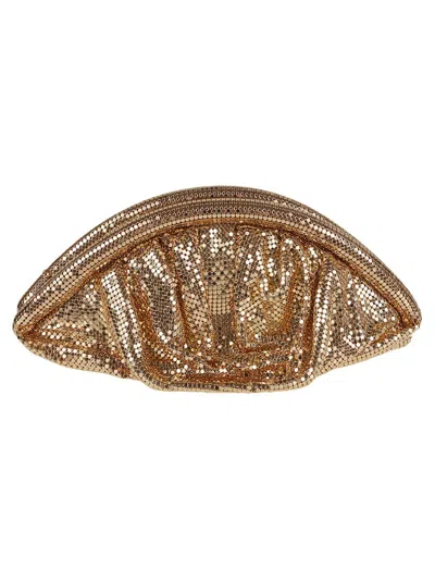 Rabanne Pixel Workmanship Gold-tone Pouch