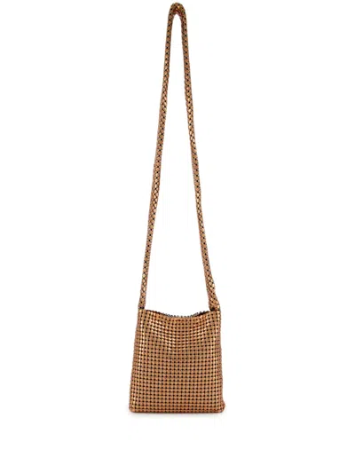 Rabanne Pixer Chainmail Shoulder Bag In Gold
