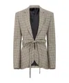 Rabanne Plaid Check Fitted Jacket In Nude