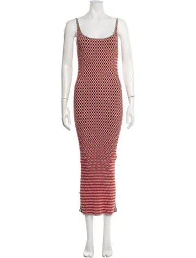 Pre-owned Rabanne Plaid Print Midi Length Dress In Multi
