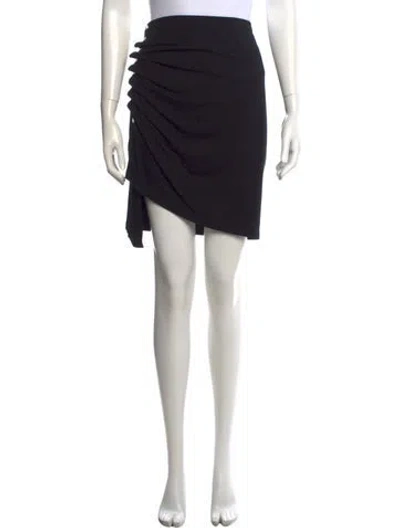 Pre-owned Rabanne Pleated Accents Mini Skirt W/ Tags In Black