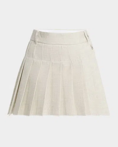 Rabanne Pleated Button-down Mini Skirt In White