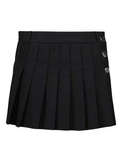 Rabanne Pleated Mini Skirt In Black