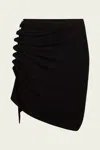 Rabanne Ruched-detail Asymmetric Miniskirt