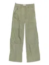 Rabanne Relaxed Wide-leg Cargo Pants With High Waist And Practical Pockets In Blue