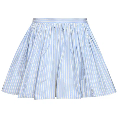 Pre-owned Rabanne Pleated Striped Mini Skirt 'blue/yellow' | Women's Size 34