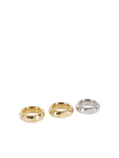 Rabanne Polished-finish Rings (set Of 3) In Gold