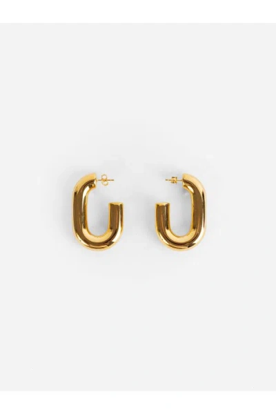 Rabanne Polished Gold Hoops Earrings