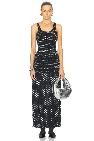 Rabanne Polka Dot Dress In Small Black Dots