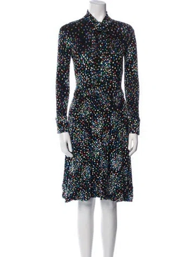 Pre-owned Rabanne Polka Dot Print Knee-length Dress In Black