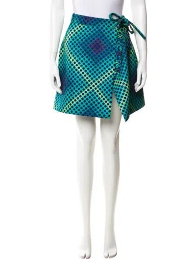 Pre-owned Rabanne Polka Dot Print Knee-length Skirt In Green