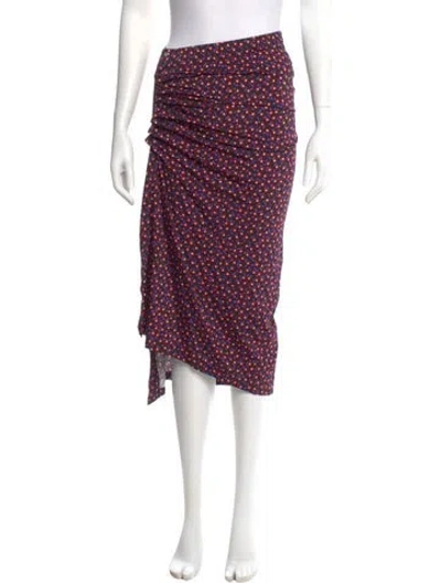 Pre-owned Rabanne Polka Dot Print Midi Length Skirt In Black