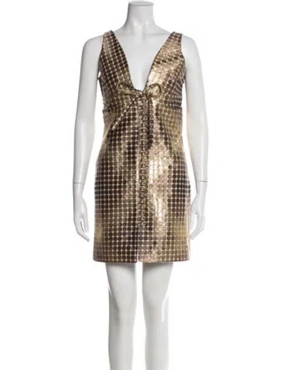 Pre-owned Rabanne Polka Dot Print Mini Dress