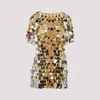 Rabanne Iconic Sparkle Discs Mini Dress In Guepard Poilu