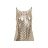 RABANNE PRINT MESH TANK TOP
